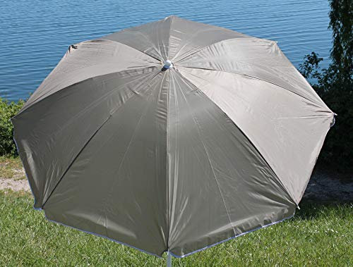 AAF Nommel Sonnenschirm Strand Schirm Gartenschirm - Ø175 cm Marktschirm (Grau)