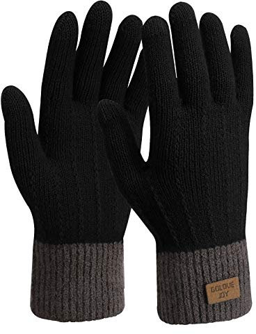 TAGVO Gants Hiver Chauds Tricotés à Écran Tactile Pour Femmes - Antidérapants en Polaire Chaude Élastique Pour Ski, Cyclisme, Randonnée, Conduite
