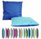 JACK 2-farbiges Wende Outdoor Lounge Kissen 45x45cm Dekokissen inkl. Füllung Wasserfest Sitzkissen Garten Stuhl Lotus Effekt, Farbe:Blau - Hellblau