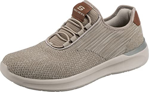 Skechers LATTIMORE CORINGA, Zapatillas para Hombre, Taupe Knitted Mesh, 45 EU