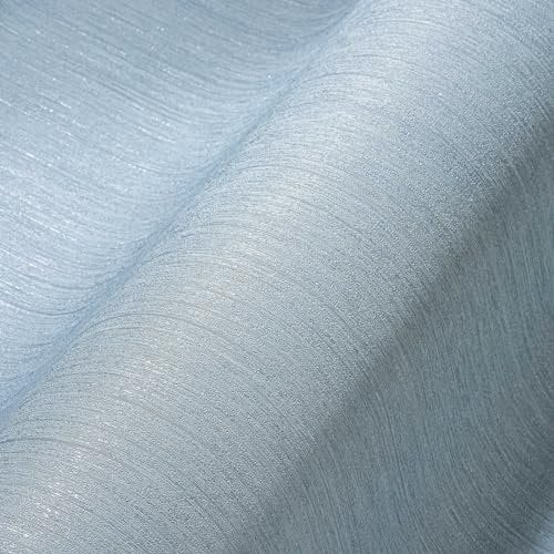 Livingwalls Unitapete The BOS Tapete einfarbig unifarben Vliestapete blau mit Glitzereffekt fein strukturiert 380987