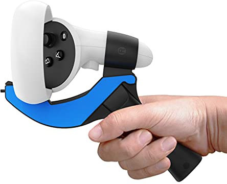 LOOCOO Tischtennis-Paddel-Griff links rechts Griff Silikon Schutzhülle Ringe für Oculus Quest 2 Controller Gamepad