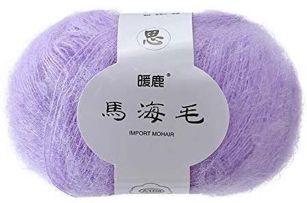 FeiliandaJJ 25g Wolle Zum Stricken & Häkeln Handstrickgarn,Mohair,Wollgarn Perfekt für Hüte Pullover Schal Decke Strickprojekt- 14 Farben