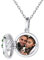 PROSILVER personalisiert Lebensbaum Medaillon 925 Silber aufklappbar Familie Baum Foto Bilder Amulett zum Öffnen mit Rolokette Schmuck Accessoire für Mutter Tochter Familie
