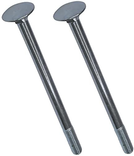 AERZETIX - C49015 - Lot de 2 boulons de carrosserie/charrue à tête ronde à collet carré- M8x120mm - en acier zingué - DIN 603