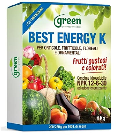 BEST ENERGY K CONCIME ENERGIZZANTE con POTASSIO idrosolubile FRUTTI 1 kg Green