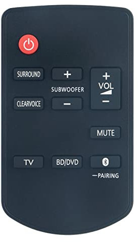 VINABTY N2QAYC000103 Mando a distancia de repuesto compatible con Panasonic la barra de sonido SC-HTB18 SC-HTB18-GN SC-HTB18-EB SC-HTB18-EB-K SC-HTB18-EG SC-HTB18-GJ SC-HTB18GN SC-HTB18EB SC-HTB18EB-K