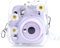 HIYQIN Clear Case Compatible with Fujifilm Instax Mini 12/11/9/8/8+/40, Clear PVC Camera Bag for Polaroid Camera Instax Mini 11 - White Flowers