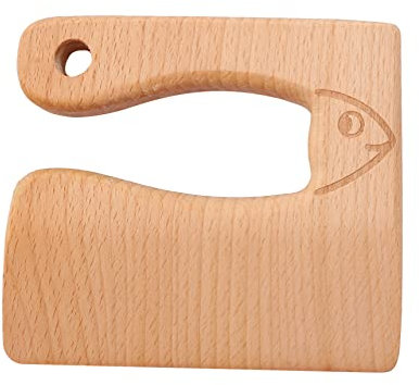 EDWOL Wooden Kids Knife for Cooking Children's Safe Knives Montessori Kitchen Tools for Toddlers Cooking and Cutting Veggies Fruits,Fish