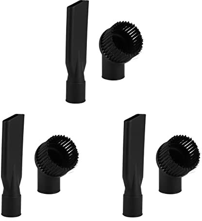KVSERT de 6 cepillos redondos para aspiradora industrial y boquillas planas, interior de 44 mm, duradero, accesorios para aspiradora industrial