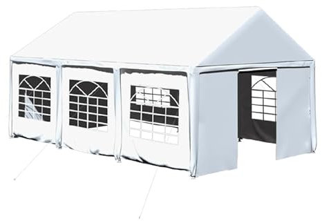 Solycarpa Carpa para Exteriores Resistente con Ventanas, Impermeable. Alta Funcionalidad, Económica e Ideal para Jardín, Eventos, Bodas, Feria, Restaurante y Terraza. (6 x 4 Metros)
