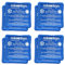Relaxdays Kühlpads, 8er Set, Kalt-Warm-Kompressen, 11 x 11 cm, Erste Hilfe, Wiederverwendbare Gelkühlkompressen, blau