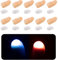 10pcs Magic Thumb Lights, Glow Finger Lights, Magic Props Fake Finger Lights pour Spectacles de Magie, fêtes, etc. (lumière Rouge, lumière Bleue)