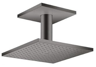 hansgrohe AXOR ShowerSolutions Kopfbrause 250/250 2jet, Deckenanschluss, 35312340, Farbe: Brushed Black Chrome