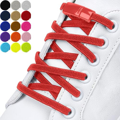 DALLAR Cordones Elásticos sin nudo - Cordones Ajustables y resistentes - Aptos en Zapatos y Zapatillas - Para Niños y Adultos