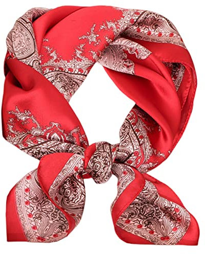 FAIRYGATE Bandana Kopftuch Damen Vintage Quadratischer Schals Kopf Hals Schal Halstuch Tuch Bandana DA2205