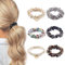 Haargummi Damen, MUYAPAY 6 Stücke Haarschmuck Scrunchies Kristall Damen, Pferdeschwanz haar accessoire, Haargummis mit Perlen, Elastischer Haargummi für Frauen und damen, Scrunchies Perlen Strass