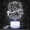 Lampe de chevet, Veilleuse Tactile H. Potter Poufsouffle Lampe 3D LED illusion, Idée cadeau Noël anniversaire garçon et fille Lampe de nuit chambre d'enfant ou adulte