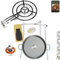 COMBOI Paellero Gas Butano 60 CM, Paellera 70 CM, Kit Quemador, Regulador de gas, Manguera, Patas Trípode, Nivel, delantal, Libro de Recetas digital (KIT 600 + Patas Trípode)