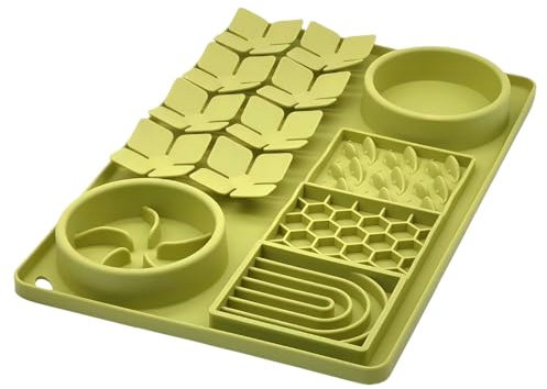 Evenco Slow Feeder Bowl, Silikon Leckmatte mit Saugnäpfen für Hund Katze, Schnüffelmatte für Haustiergeruchstraining, Puzzle-Spielzeug für gelangweilte Welpen, Interaktive Schnüffelmatte für langsames