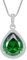 FJ Tropfen Halskette Damen 925 Sterling Silber Smaragd Kette Mai Geburtsstein Anhänger Schmuck Geschenke für Frauen