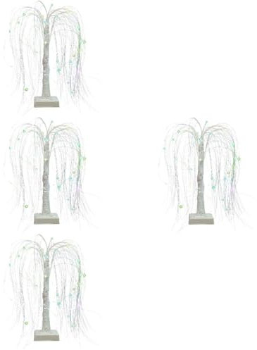 Alipis 4 Sätze Dekorative Lichter Funkelnde Baumlampe Beleuchteter Weihnachtsbaum Künstliche Baumlampe Lichterkettenbaum Led-weihnachtstischlampe Künstliche Lichter Vorbeleuchtet Plastik