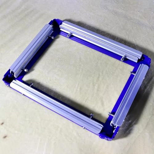 LeTkingok 30 x 40cm, Automatischer Spannrahmen Ohne Klebstoff, Integriertes Rahmenspannungsnetzgerät, Selbstspannendes Siebdruckplatten-Herstellungswerkzeug