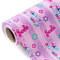 RUSPEPA Geschenkpapier zum 1. Geburtstag – Minirolle – 43,2 cm x 10 m – Pink „Happy Birthday“ mit Blumenmuster für Geburtstag, Party