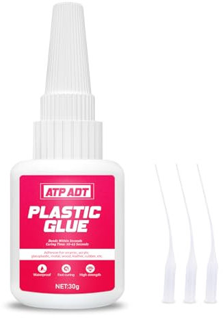 Colla per plastica 30g - Riparazione e incollaggio di plastica e altri materiali - Super istantanea per acrilico, modelli e artigianato fai da te
