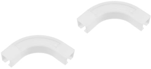 VOSAREA 2 Stück Gebogene Vorhangschiene Raumteiler Deckenschiene Wohnzimmer Vorhangschienen Vorhänge Set Vorhangschienen Verbindungsstücke Zubehör Für Vorhangschienen Verbindungen