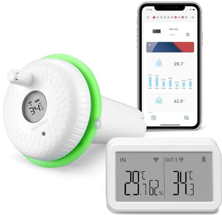 INKBIRD IBS-M2 WLAN Gateway mit IBS-P02R,Schwimmendes Poolthermometer Aktualisierte Version