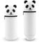 Hopton Kawaii Mäppchen Panda, Süßes 2 in 1 Federmäppchen Panda aus weichem Silikon, Stand up Panda Mäppchen große Kapazität, Schlampermäppchen Stifthalter für Schule, Büro