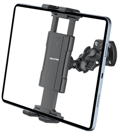 OHLPRO Tablet Wandhalterung, Universal iPad Wandhalterung 360° Drehbare, Tablet Halterung Wand Kompatibel mit iPad Pro/Mini, iPhone, Galaxy Tab, Kindle, alle 5-13'', für Küche, Bad, Wall, Tischplatte