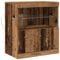 vidaXL Sideboard mit LED-Leuchten Altholz 60x37x67 cm