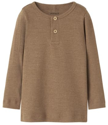 Name IT Jungen Nmmkab Ls Top Noos, Toasted Coconut, 92 EU