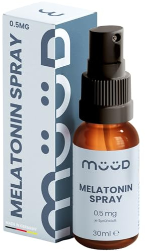müüd® Melatonin Einschlafspray 30ml – 0,5 mg pro Sprühstoß – Schneller Einschlafen, weniger Jetlag – Mit natürlichem Geschmack – Vegan & ohne Zucker – 120 Anwendungen