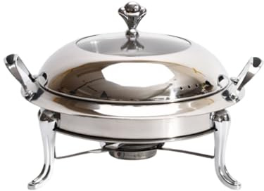 Scaldavivande in acciaio inox con coperchio, scaldavivande per catering, buffet, matrimoni, feste, campeggio, dormitorio