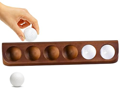 fayarrd Golfball Sammelbox - Holz Golfball Vitrine Mit 6 Fächern - Vitrine Deko Golfer Sammlung Für Schreibtisch Wohnzimmer Arbeitszimmer Bücher