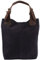 LECONI Henkeltasche Echt-Leder Wildleder Damentasche Handtasche für Damen Shopper für Freizeit, Büro oder Shopping Beuteltasche Frauen Ledertasche Veloursleder 34x35x10cm navy LE0033-V
