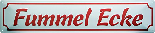 Fummel Ecke - Straßenschild geprägt Deko Blechschild 46 x 10 cm Blech STRG06