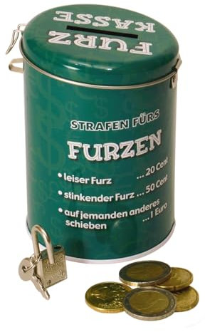 trendaffe Furz Strafe Spardose - Strafe fürs Furzen Sparbüchse Sparschwein
