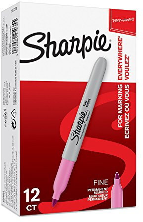 Sharpie 2025035 Boîte de 12 Marqueurs permanent pointe fine encre Rose