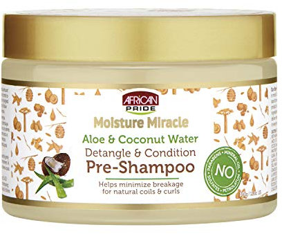 African Pride Moisture Miracle Aloe & Coconut Water Pre - Shampoo 340g