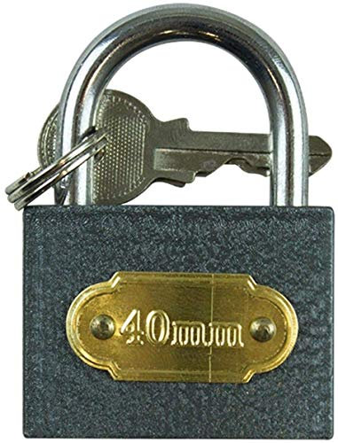 G4GADGET 40mm Heavy Duty Padlock with 2 Keys, Weatherproof Outdoor Lock, Cast Iron Padlock for Shed, Gate, Fence, Garage, and Toolboxes