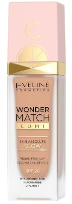 Eveline Cosmetics Wonder Match Flüssige Foundation mit Hyaluronsäure, Niacinamid & Vitamin C