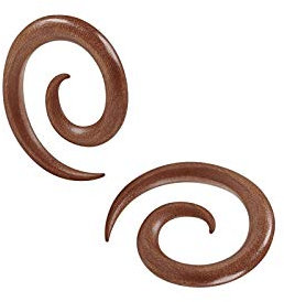 KJM FASHION 2 Stk 4mm 5gauge Plugs spirale Sawo Spule Tunnel Ear Plug Ohren Stecker Dehnstab Ringe Eyelet Piercing Schmuck 5319