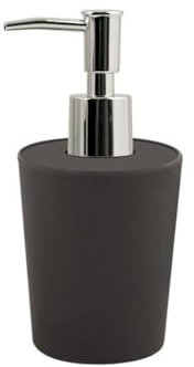 Spirella Seifenspender Takeo | mit Edelstahlpumpe | Flüssigseifen-Spender | Bambus | 200ml | Langliebig, Umweltfreundlich und Robust | Anthrazit, Anthracite