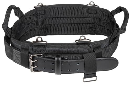 Klein Tools 55918 Tool Belt, Electrician Tool Belt for use with Modular Pouches from Klein Tools Click Lock Modular System, Size M