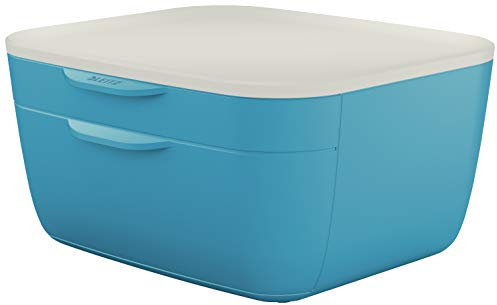 Leitz Schubladenset mit 2 Fächern, Sanftes Blau, Cosy-Serie, 53570061