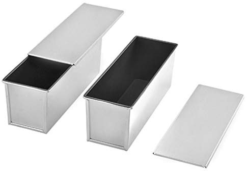 litty089 Molde para Hornear, Molde para Tostadas, 450g / 750g / 1000g Caja De Metal Antiadherente para Tostadas Molde para Hornear Pan con Tapa 1000g